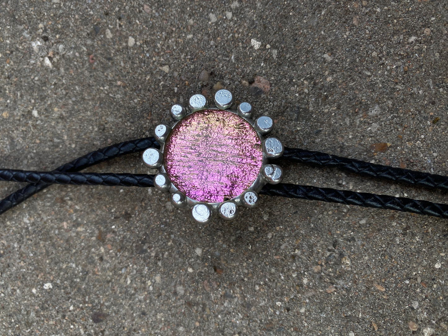 Celestia Fused Glass Bolo Tie