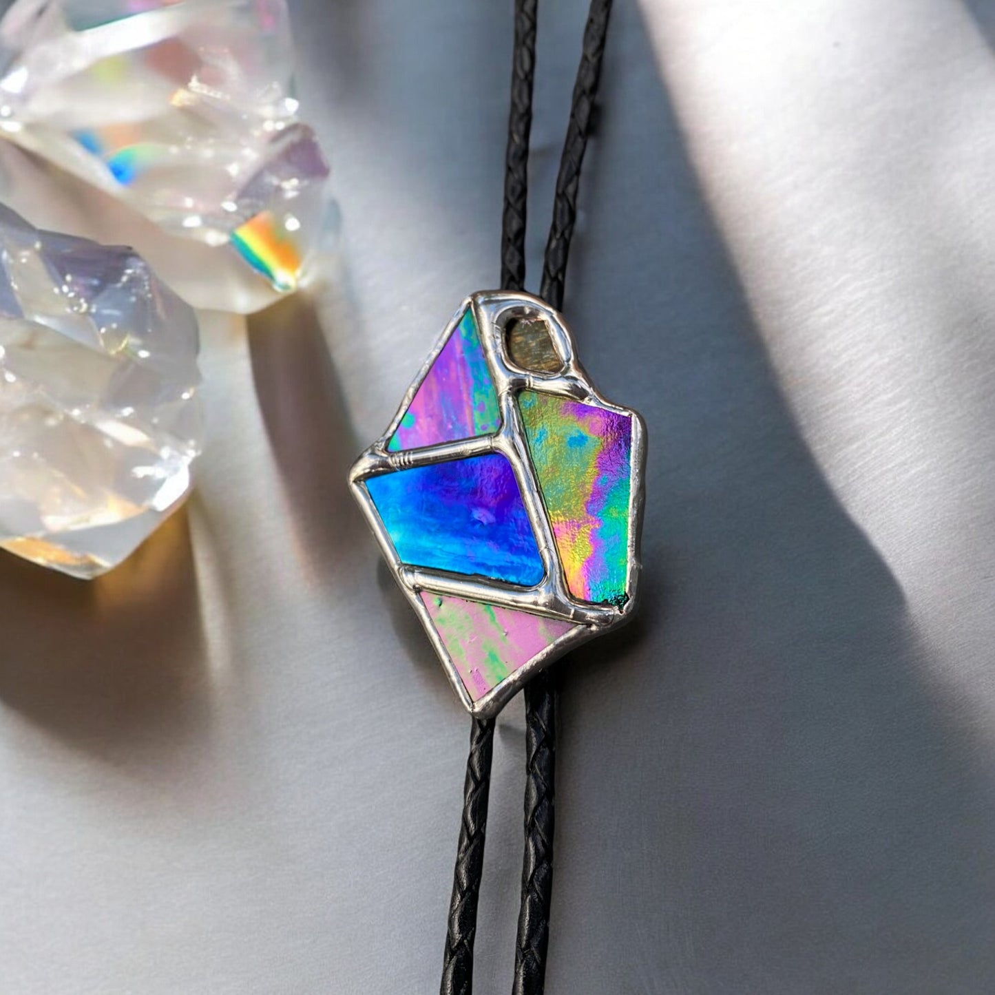 Shatter Realm Stained Glass Bolo Tie