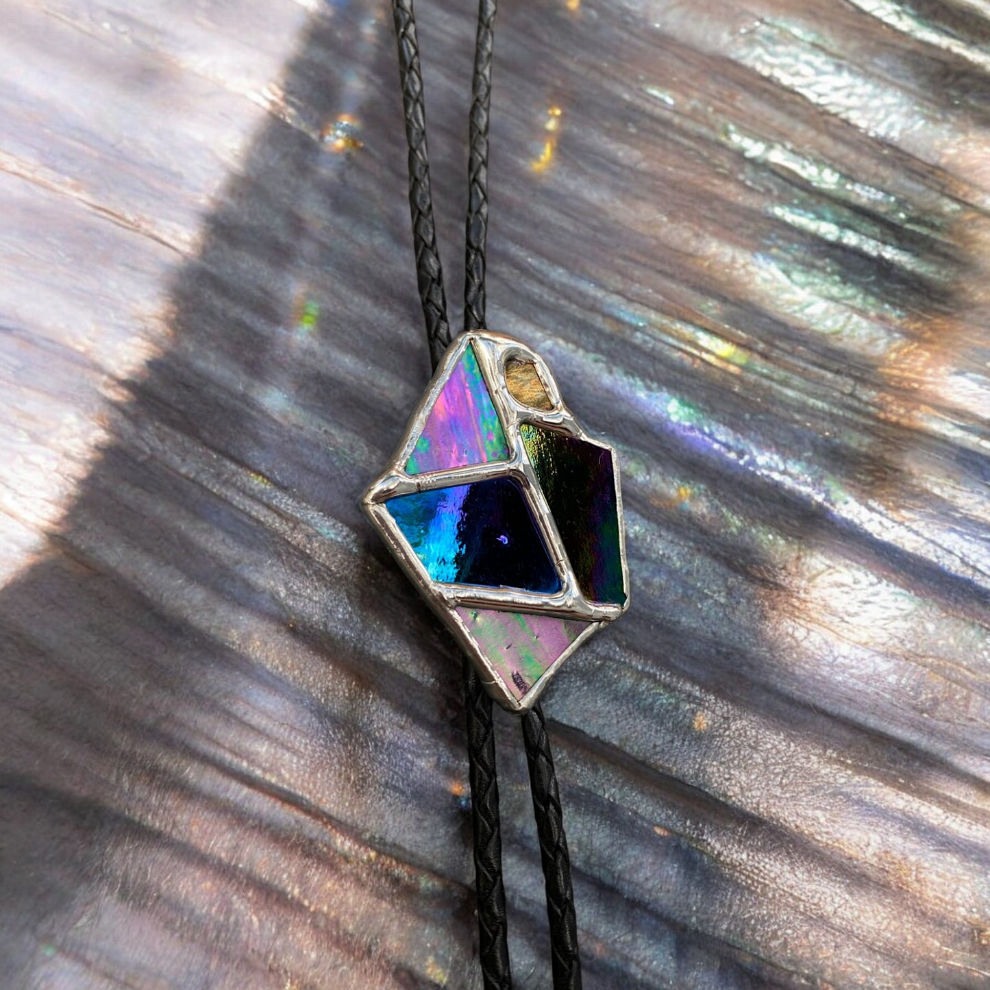 Shatter Realm Stained Glass Bolo Tie