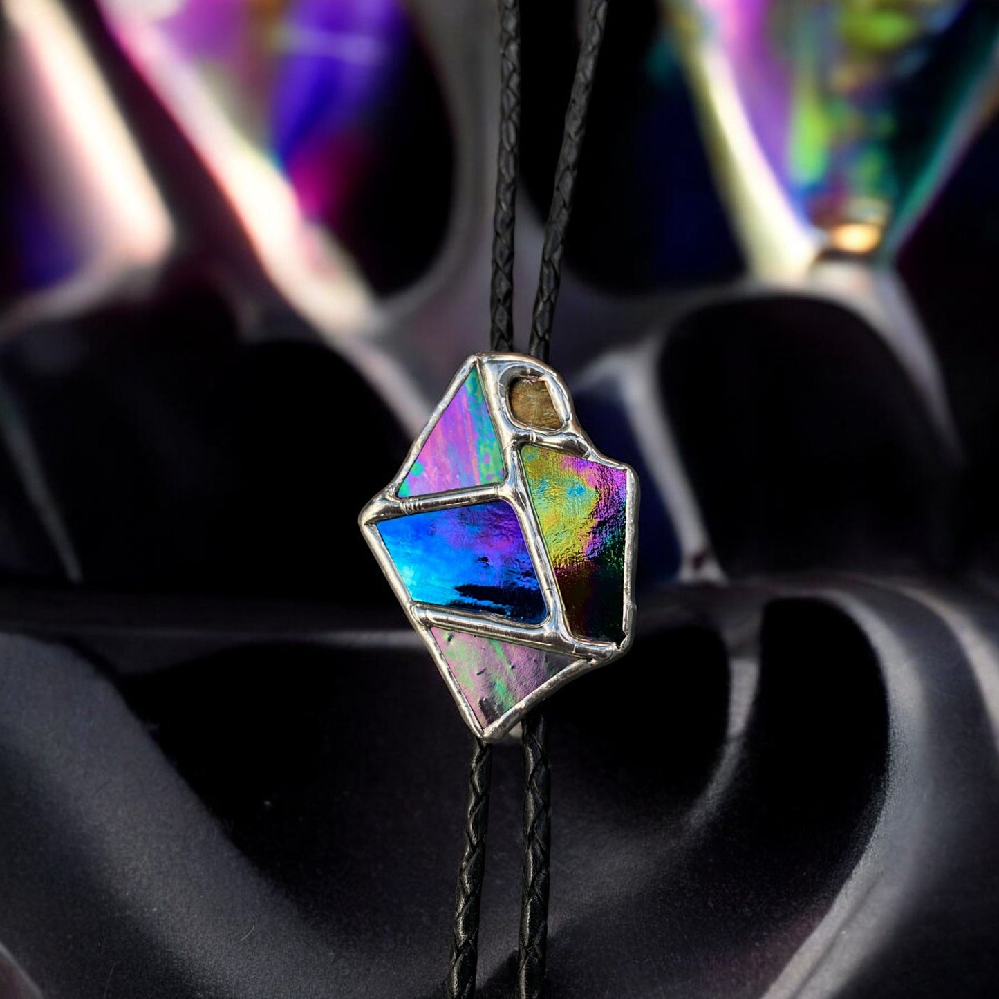 Shatter Realm Stained Glass Bolo Tie