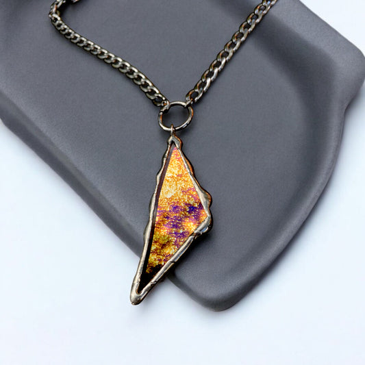 Starburst Shard | Stained Glass O Ring Necklace