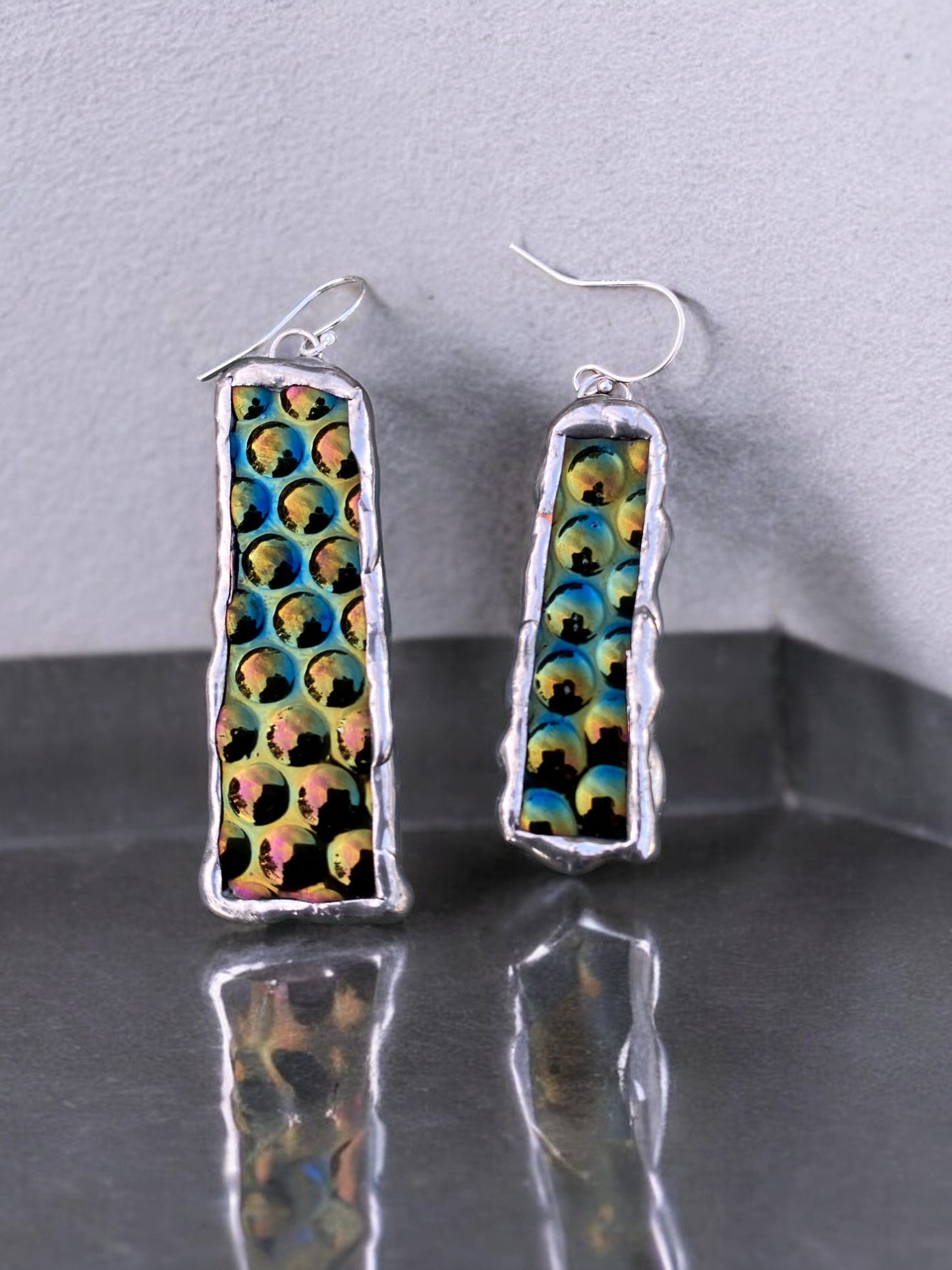 Cyber Bubble Portals | Stained Glass Earrings