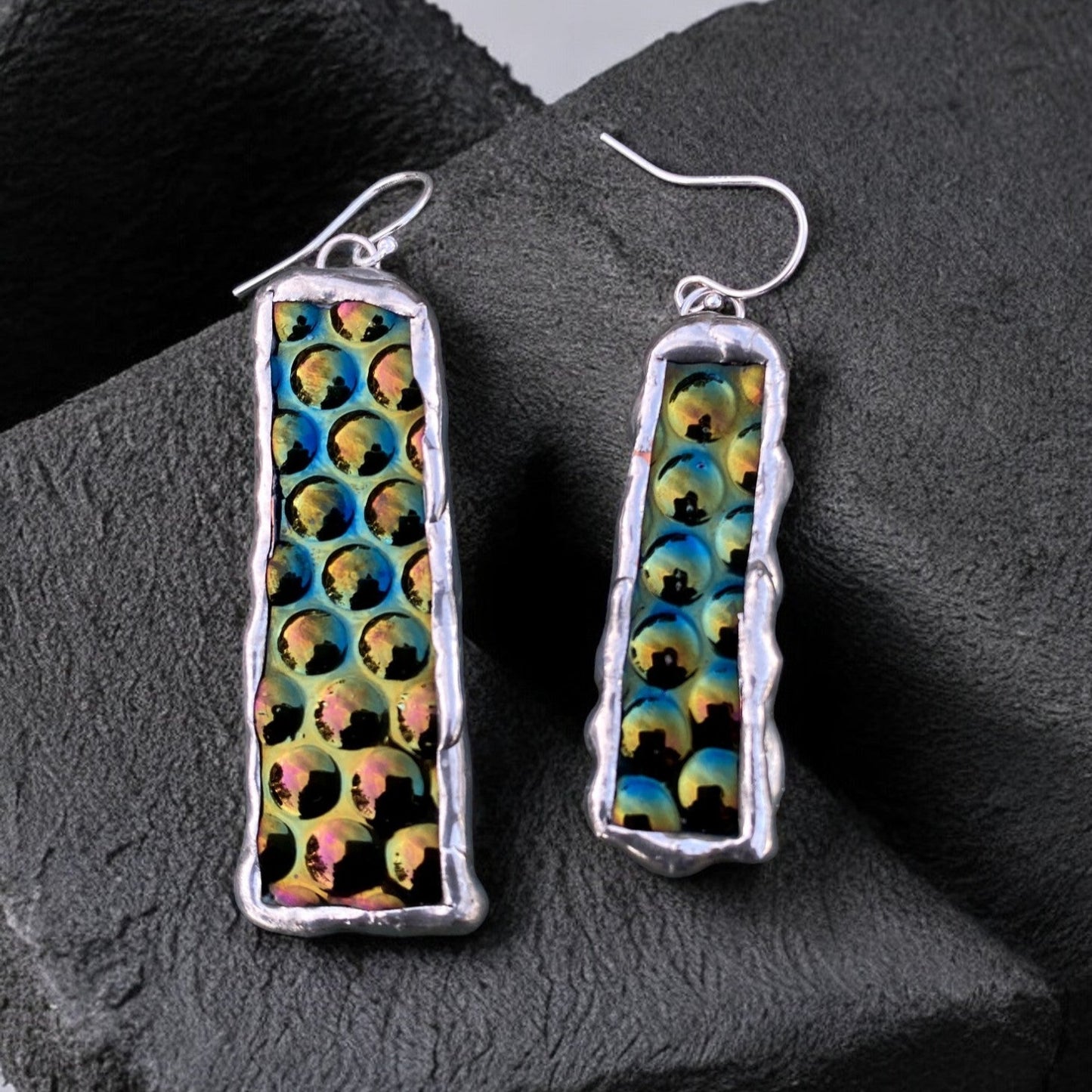 Cyber Bubble Portals | Stained Glass Earrings