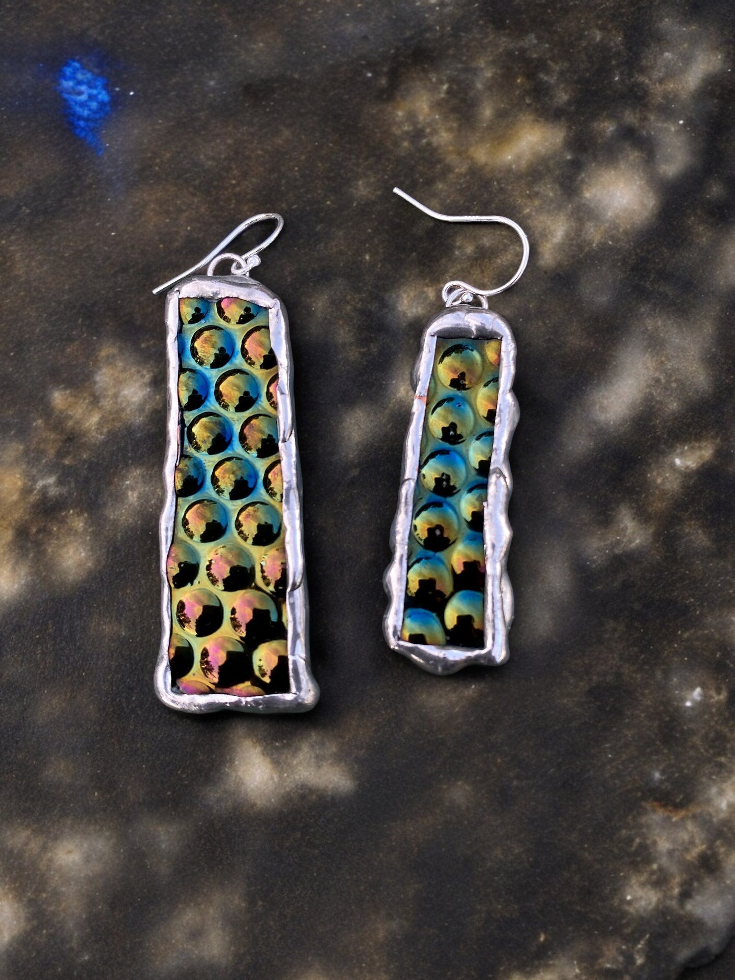 Cyber Bubble Portals | Stained Glass Earrings