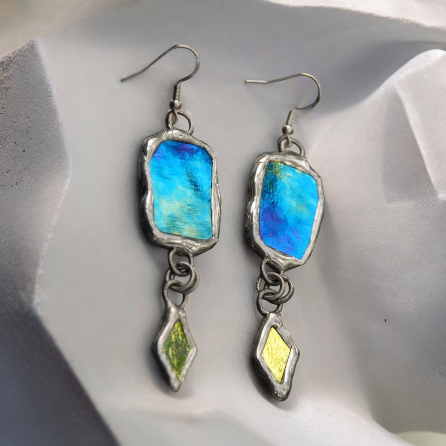 Daybreak Star Portals | Stained Glass Earrings