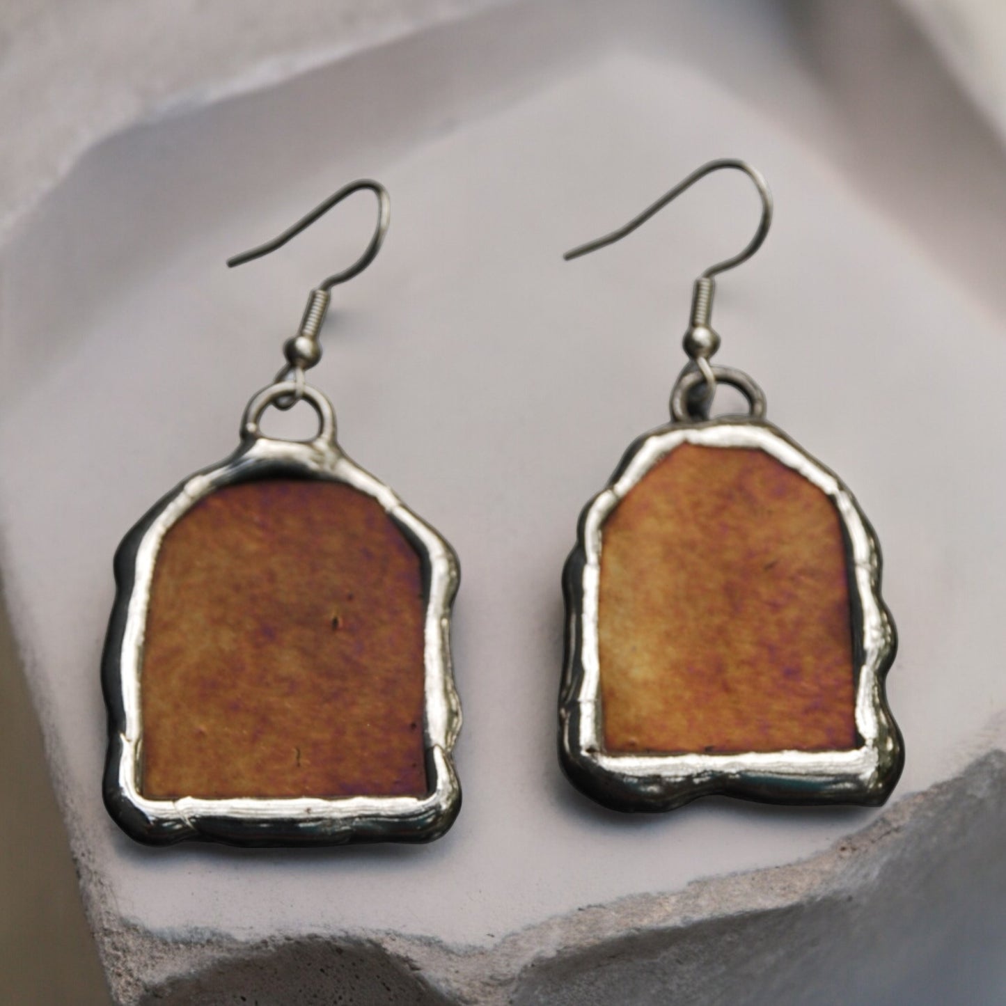 Aureate Portals | Stained Glass Earrings