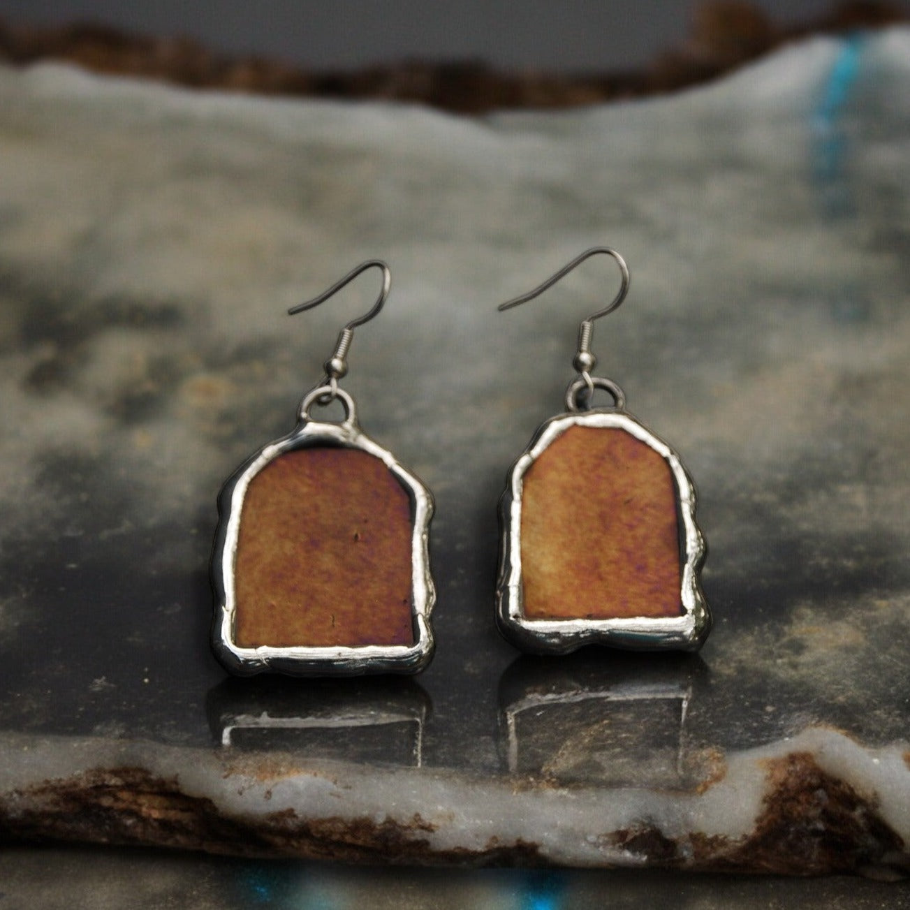 Aureate Portals | Stained Glass Earrings