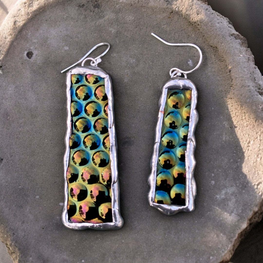 Cyber Bubble Portals | Stained Glass Earrings