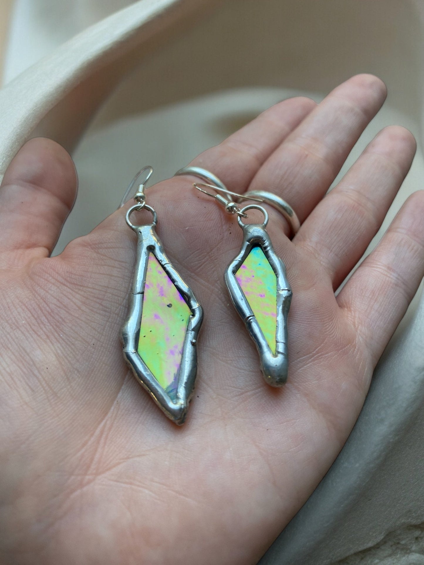 Vapor Shard Portals | Stained Glass Earrings