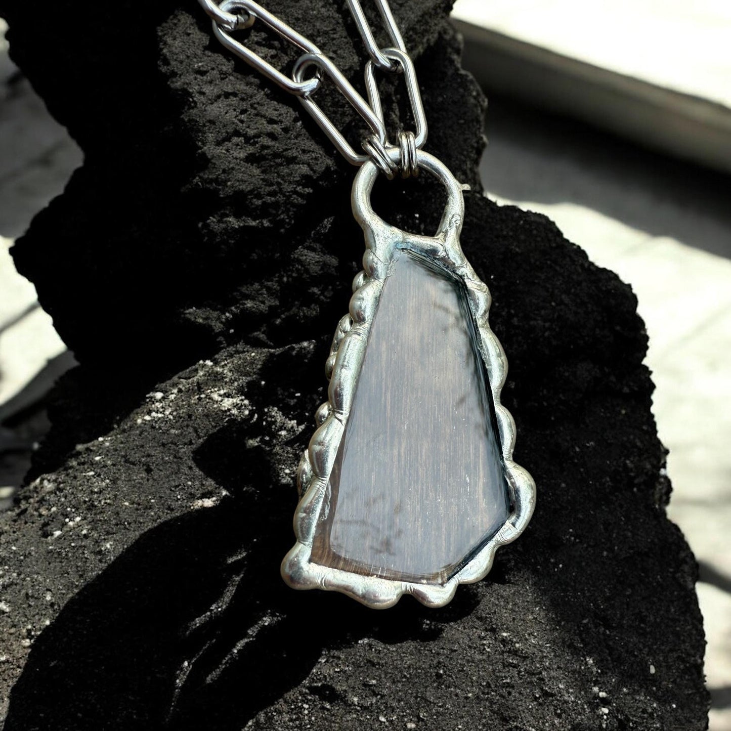 Smokey Quartz Crystal Necklace | Soft Soldered Gemstone Alchemy for the Whimsigoth Babe