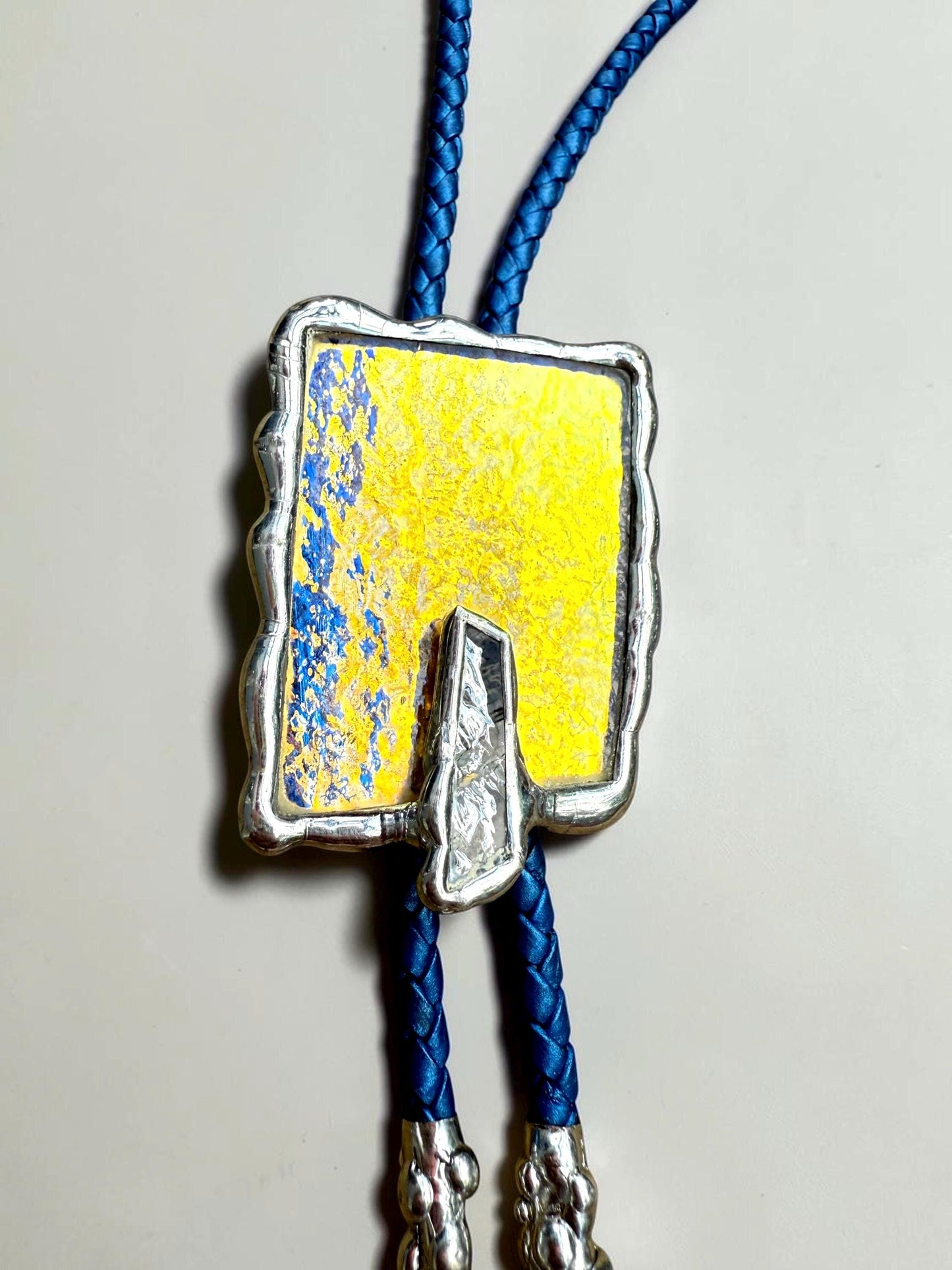 Stained Glass Bolo Tie – Handmade Western Statement Necklace | Whimsical Jewelry for Festival Fashion and Celestial Cowboy Vibes, Unisex