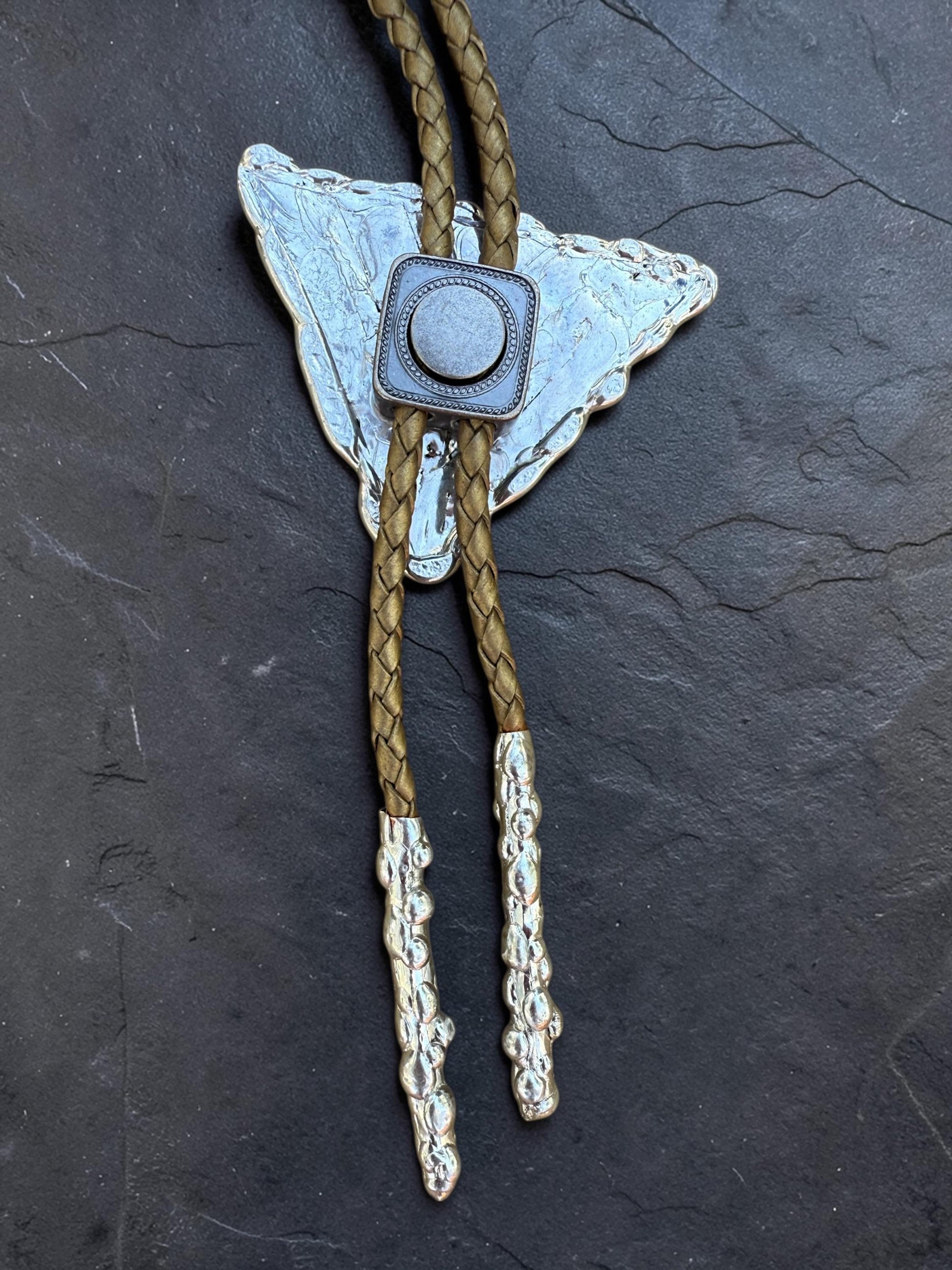 Art Deco Stained Glass Bolo Tie – Whimsigoth Handmade Western Statement Necklace – Whimsical Jewelry for Festival Fashion + Celestial Vibes