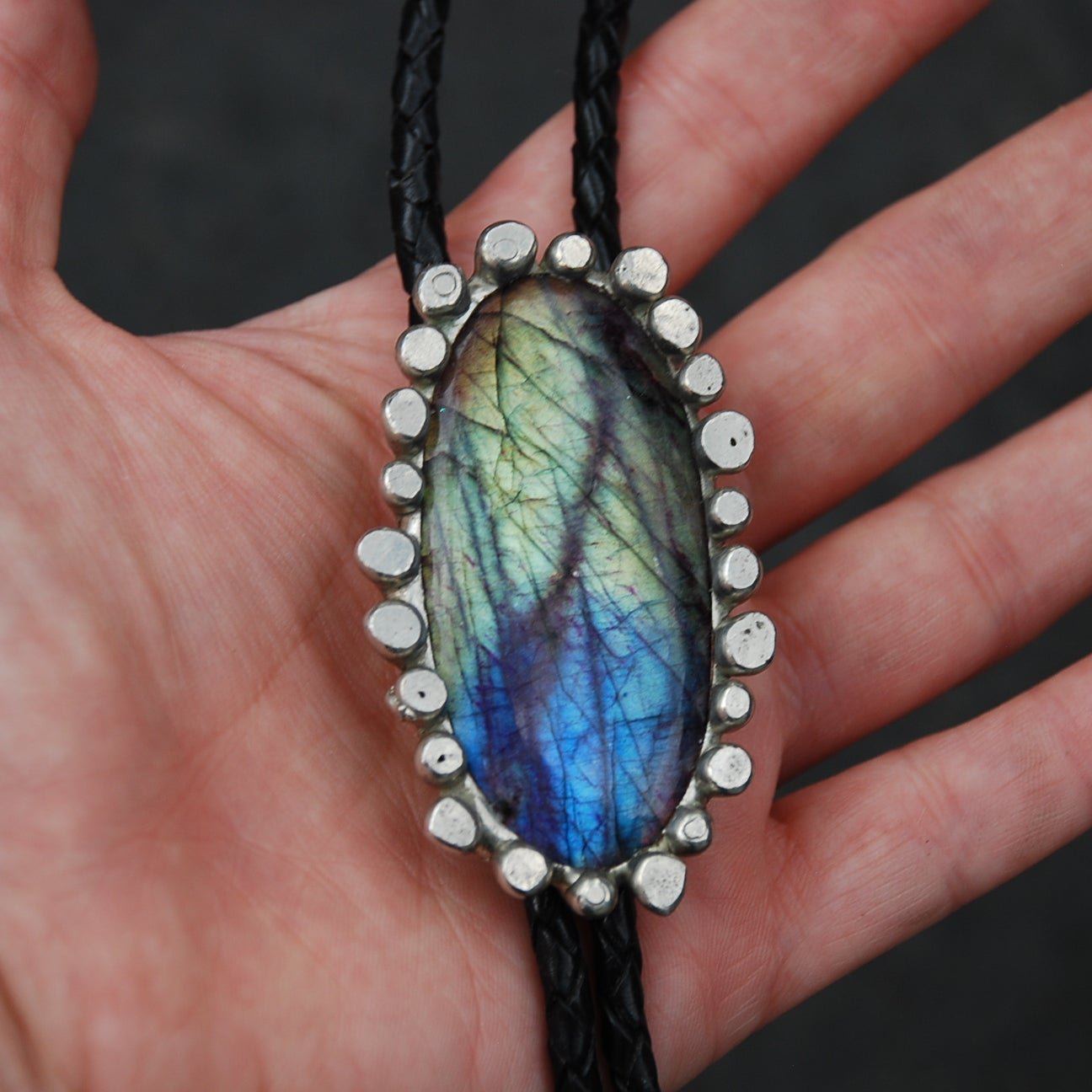 Labradorite Chant Bolo Tie